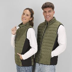 Colete acolchoado com painéis softshell Toret