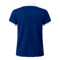 Polo técnico em piqué azul-marinho com gola em contraste Rebon – foto 2