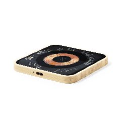 Carregador wireless 15W transparente com base em bambu Gaussian – foto 2