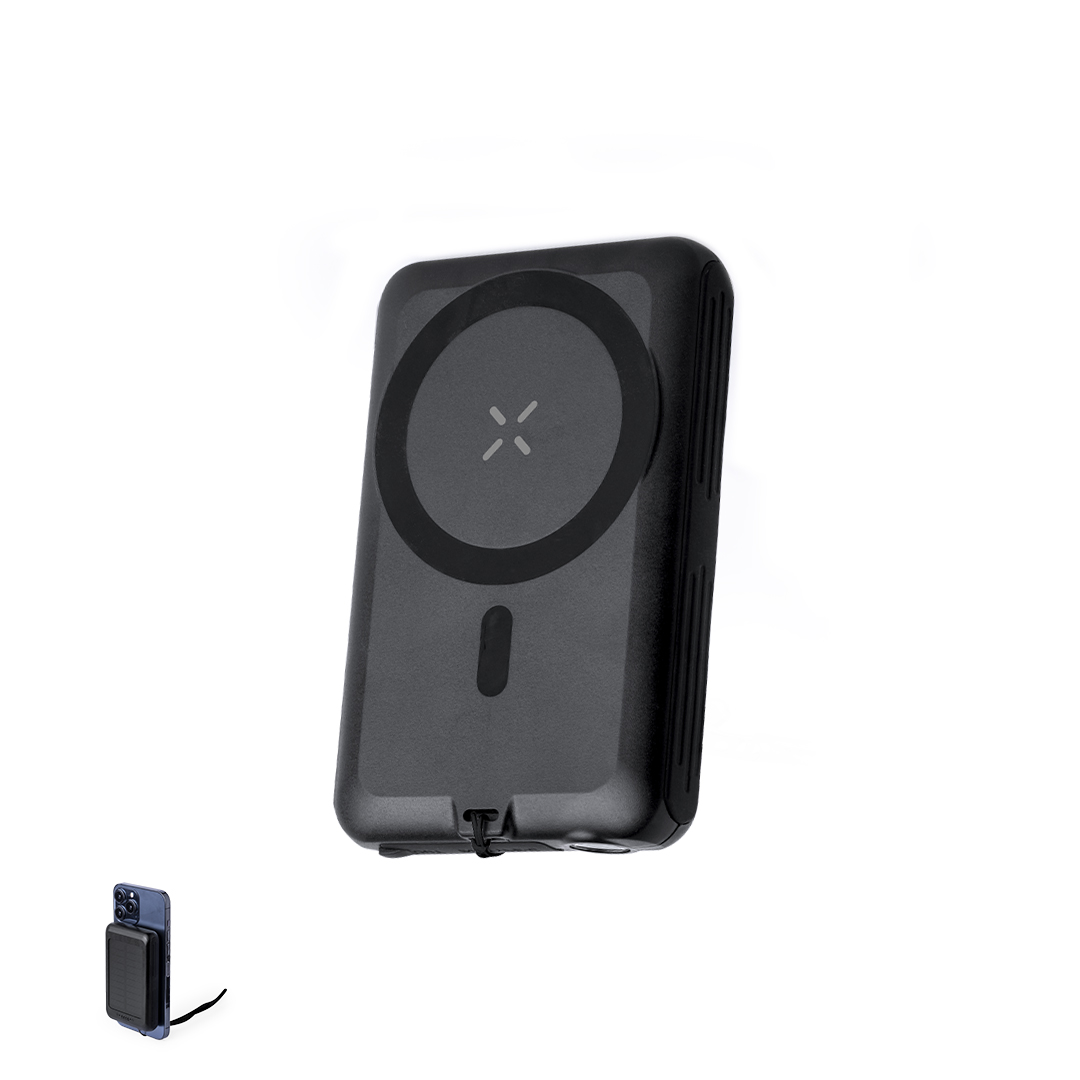 Power bank solar 5000 mAh magnético com wireless 5W Haryin