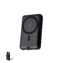 Power bank solar 5000 mAh magnético com wireless 5W Haryin