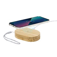 Estojo em bambu com carregador wireless 15W e cabos Eliot – foto 2