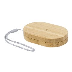 Estojo em bambu com carregador wireless 15W e cabos Eliot – foto 5