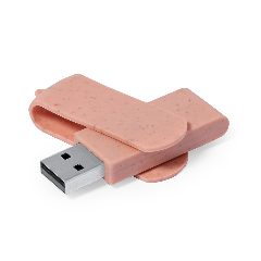 Pen USB 16 GB em palha de trigo com clipe giratório Brounik – foto 2