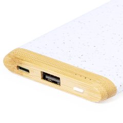 Power bank 5000 mAh em bambu e palha de trigo Coquin – foto 4