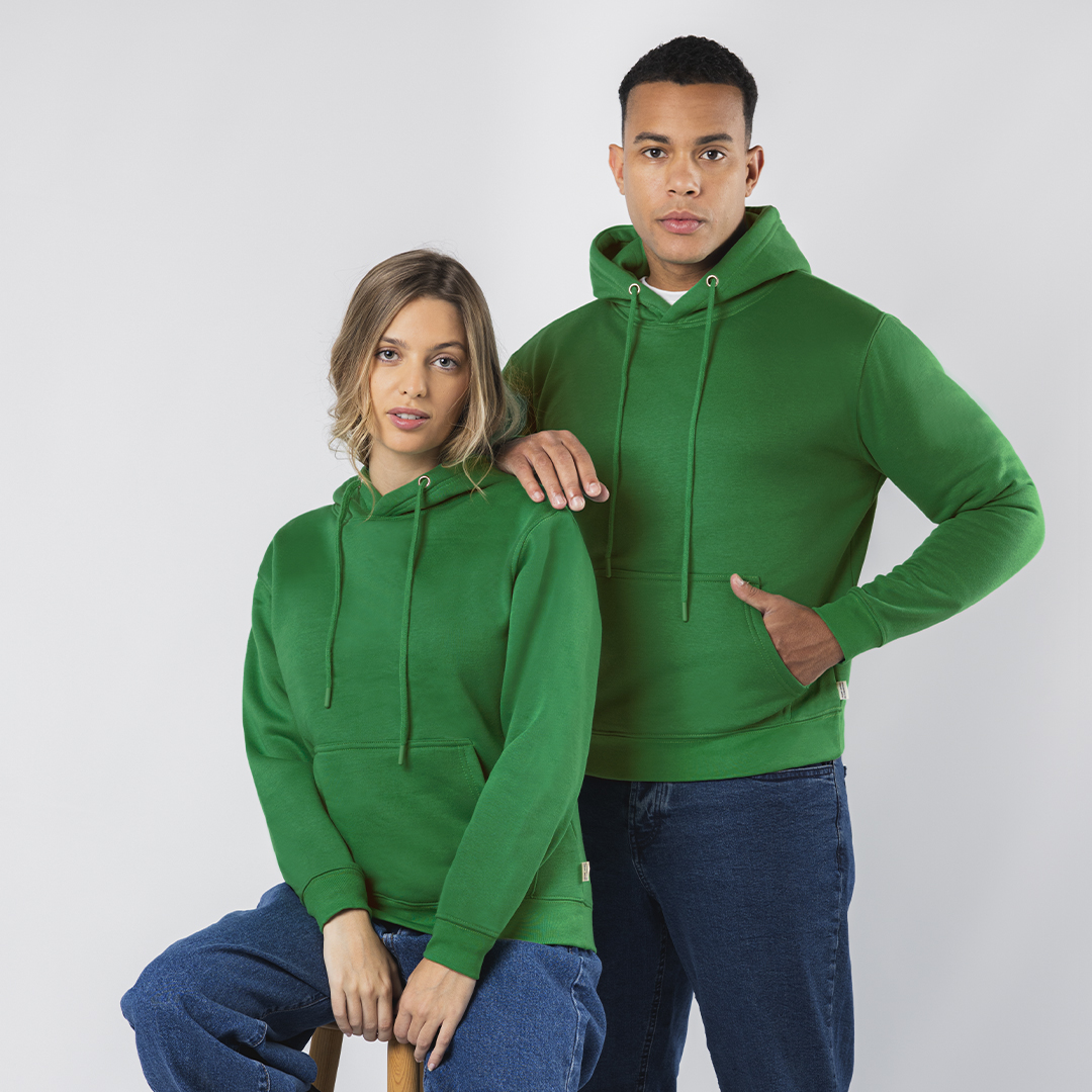 Sweatshirt com capuz orgânica e reciclada Dretius