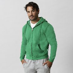 Sweatshirt com capuz e fecho orgânica e reciclada Walder – foto 4