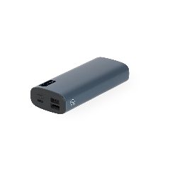 Power bank 10 000 mAh em alumínio reciclado cromado Hampton