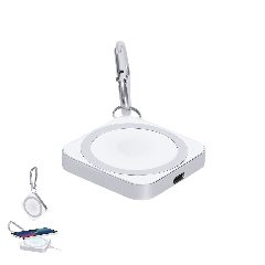 Carregador magnético wireless 15W em alumínio com mosquetão Hidmon