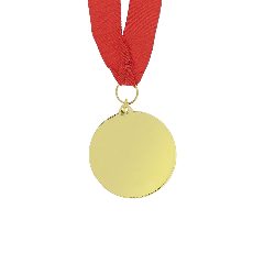 Medalha dourada em relevo com fita vermelha Gussy – foto 3