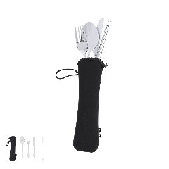 Conjunto de talheres em inox com estojo RPET Sinix