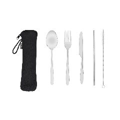 Conjunto de talheres em inox com estojo RPET Sinix – foto 5