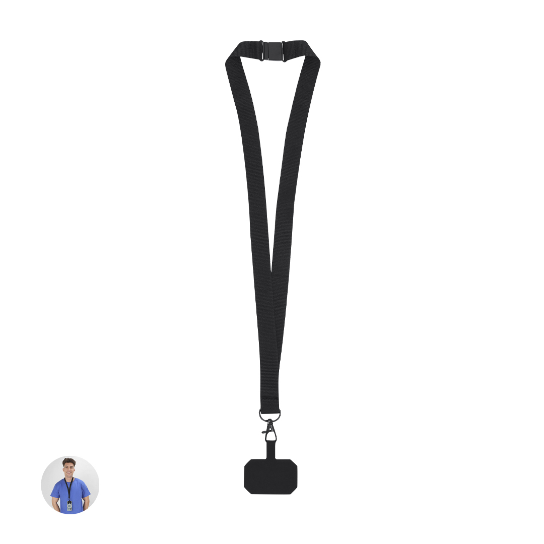 Lanyard porta-telemóvel em poliéster Sailix