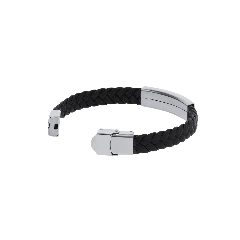 Pulseira em pele sintética com placa inox Mubark – foto 3
