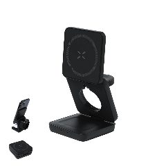 Carregador magnético wireless 15W 4 em 1 dobrável Komal
