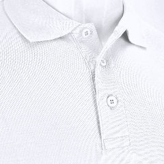 Polo branco unissexo de manga comprida Charlot – foto 5