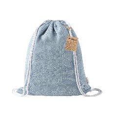 Pareo-mochila liso em algodão reciclado Borinex – foto 3