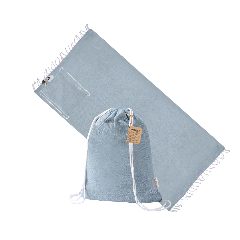 Pareo-mochila liso em algodão reciclado Borinex – foto 7