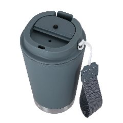 Copo térmico 300 mL em inox e PP reciclados com alça Acuma – foto 4