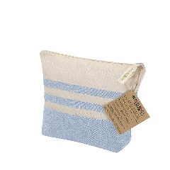 Necessaire em algodão reciclado às riscas Daronel