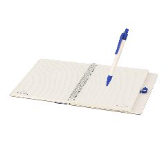 Caderno bicolor de pacotes de leite reciclados com caneta Kirax – foto 3