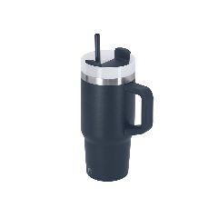 Caneca térmica 450 mL em inox reciclado com palhinha Gobby