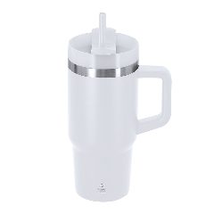 Caneca térmica 450 mL em inox reciclado com palhinha Gobby – foto 6