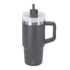 Caneca térmica 450 mL em inox reciclado com palhinha Gobby – foto 7