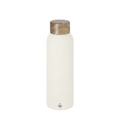 Garrafa 700 mL em inox reciclado com tampa em acácia Cosmix