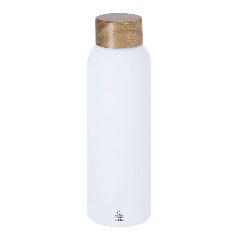 Garrafa 700 mL em inox reciclado com tampa em acácia Cosmix – foto 3