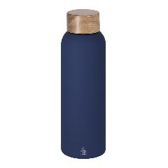 Garrafa 700 mL em inox reciclado com tampa em acácia Cosmix – foto 4