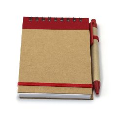 Caderno de argolas em cartão reciclado com esferográfica Ecocard – foto 2