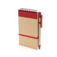 Caderno de argolas em cartão reciclado com esferográfica Ecocard – foto 5