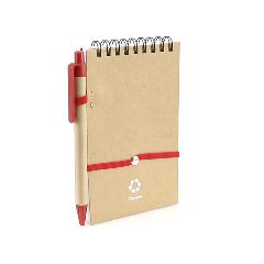 Caderno de argolas em cartão reciclado com esferográfica Ecocard – foto 6