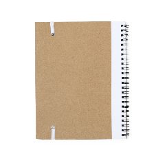Caderno de argolas bicolor em cartão reciclado com esferográfica Tunel – foto 3