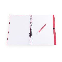 Caderno de argolas em cartão com esferográfica reciclada Tecnar – foto 4