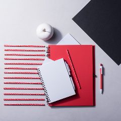 Caderno de argolas em cartão com esferográfica reciclada Tecnar – foto 6