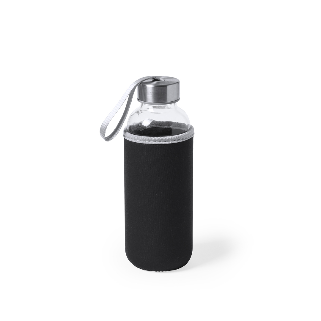 Garrafa de vidro 420 mL com capa em neoprene Dokath