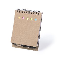 Bloco de notas adesivas com esferográfica em cartão reciclado Diser – foto 4