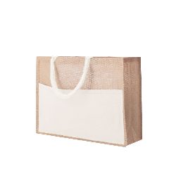 Saco de juta com bolso de algodão Cekon