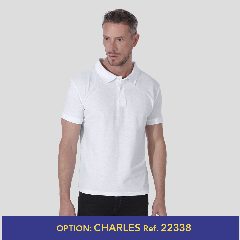 Polo piqué branco em algodão 180g Keya MPS180