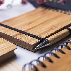 Conjunto de caderno e caneta em bambu Tumiz – foto 5