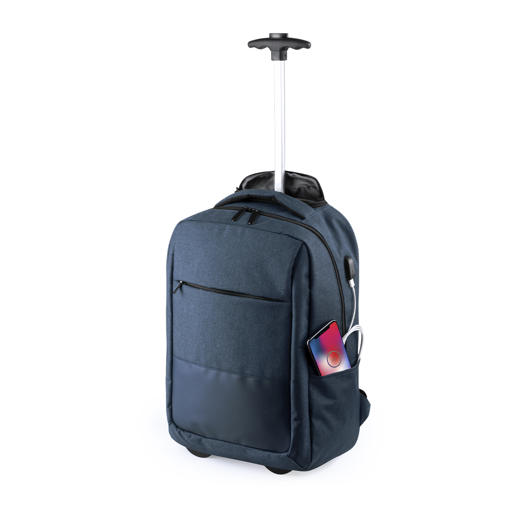 Mochila trolley com ligação USB para portátil 15 Haltrix