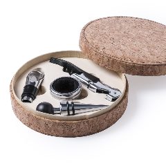Conjunto de vinho em cortiça com 4 acessórios Bribal – foto 3