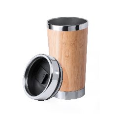 Copo térmico em bambu e inox 500 ml Ariston – foto 2