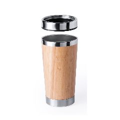Copo térmico em bambu e inox 500 ml Ariston – foto 3