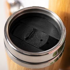 Copo térmico em bambu e inox 500 ml Ariston – foto 4