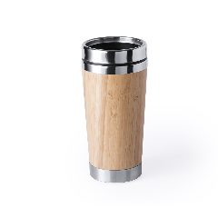 Copo térmico em bambu e inox 500 ml Ariston