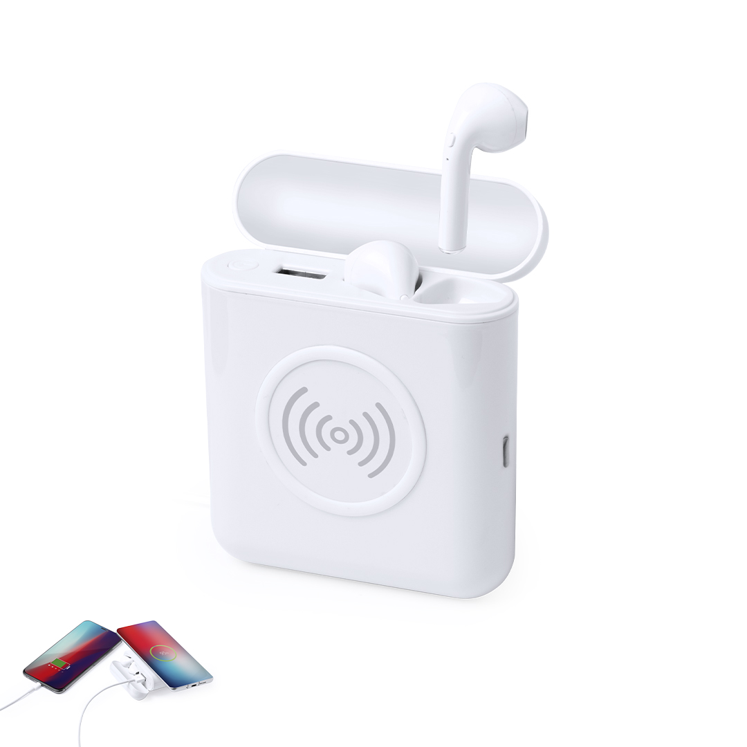 Auriculares Bluetooth com base power bank 5200 mAh Molik
