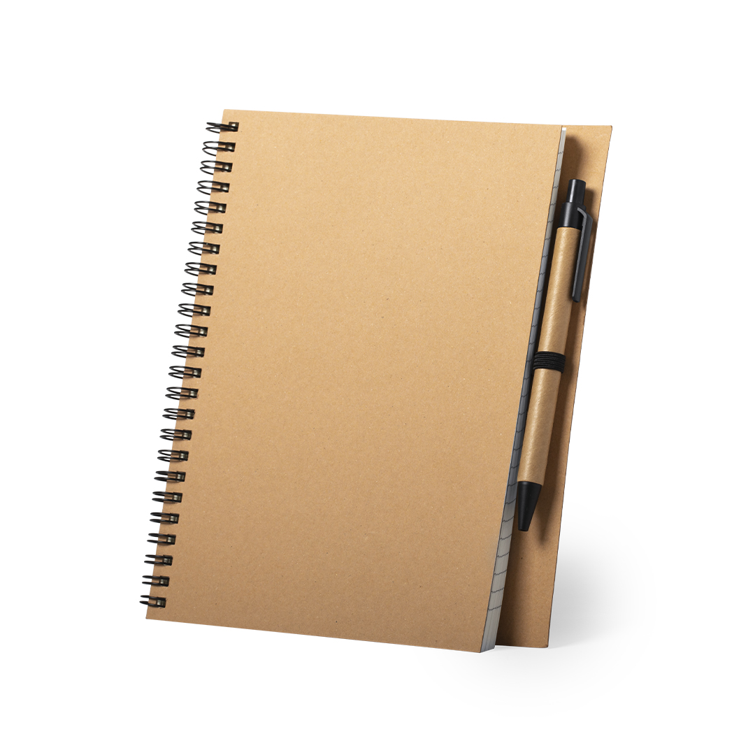 Conjunto de caderno e esferográfica em cartão reciclado Neyla